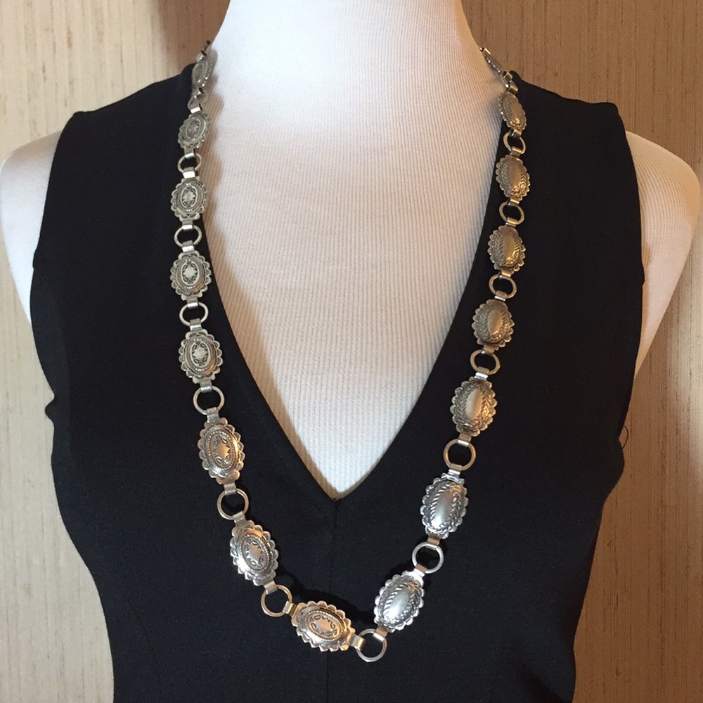 Sanford silver plated belt/ necklace - Picture 3 of 8